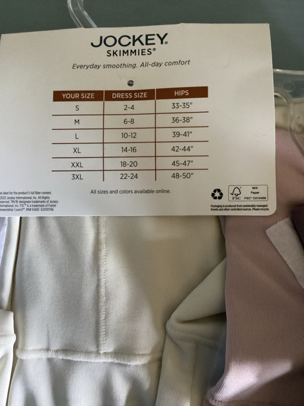 Jockey Skimmies Women’s ' 360° Smoothing Brief - Set of Three Size L NWT - Picture 5 of 7